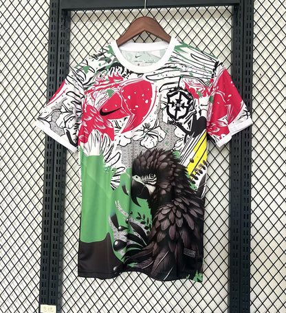 Maillot de foot Brésil perroquet noir concept