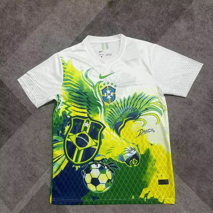 Maillot de foot Brésil perroquet vert concept